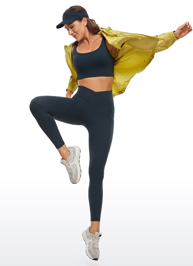 Butterluxe Yoga Pockets Leggings 25''- V Cross Waist