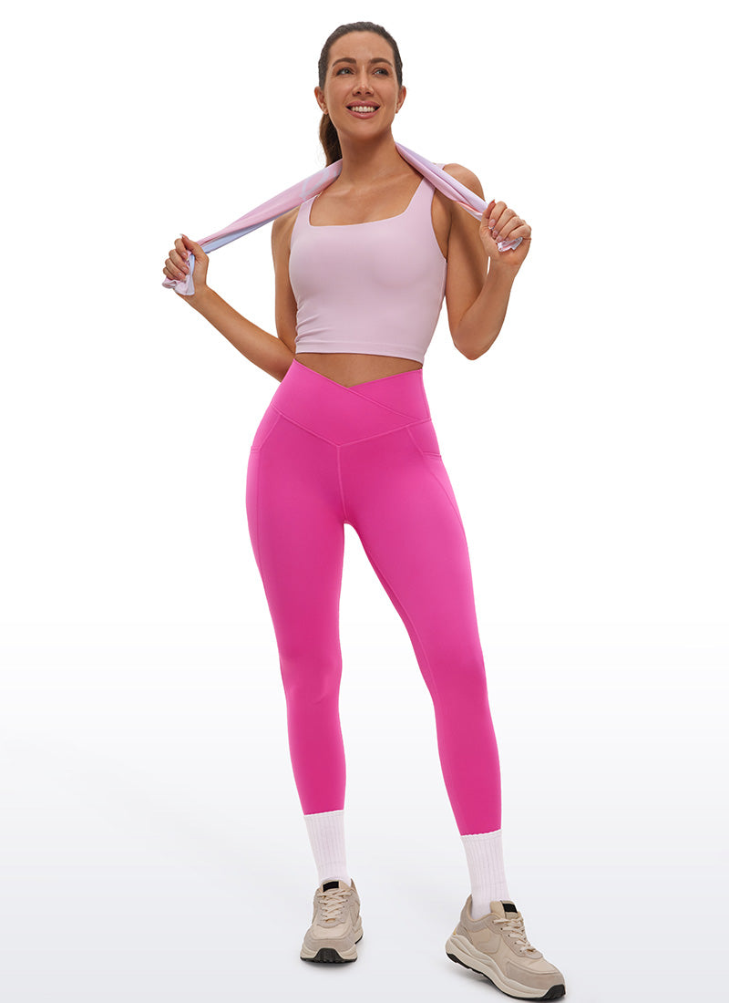 Butterluxe Yoga Pockets Leggings 25''- V Cross Waist