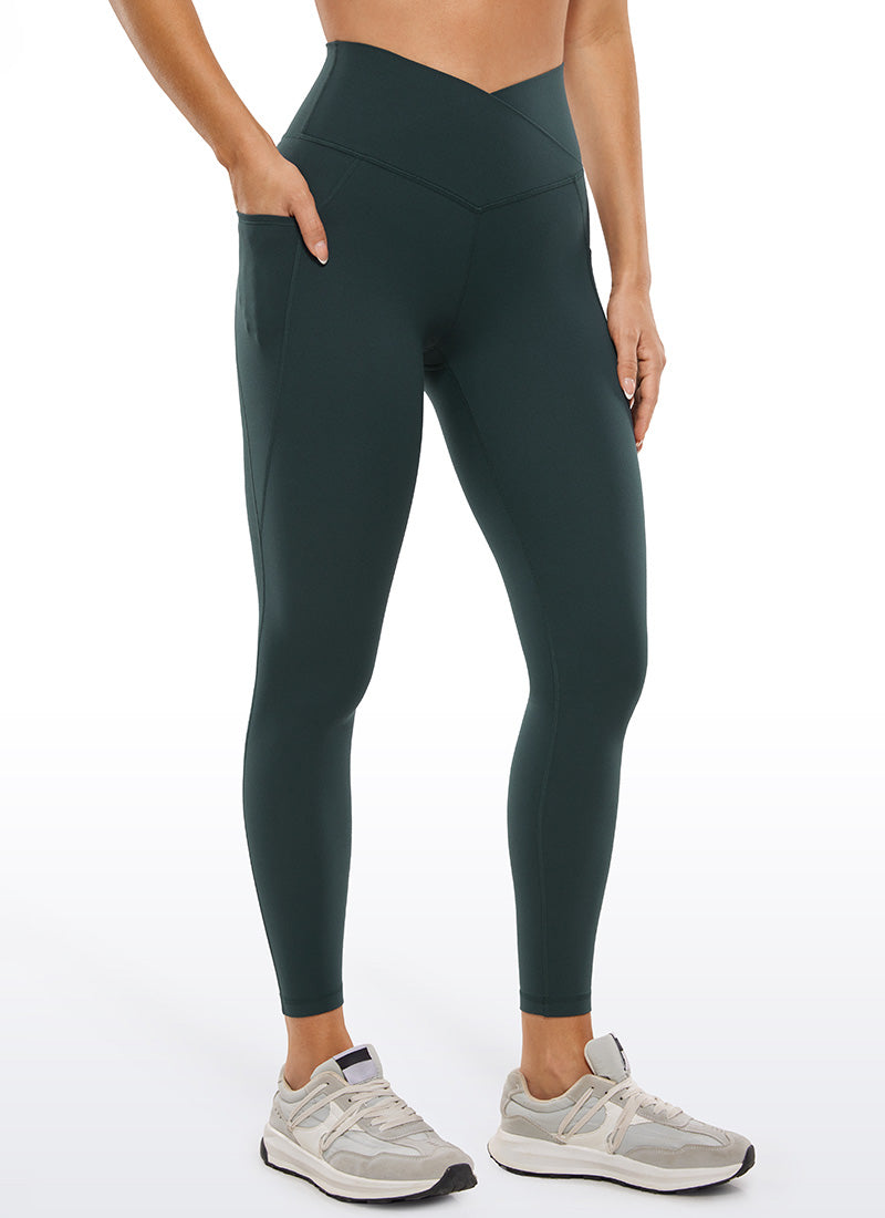 Butterluxe Yoga Pockets Leggings 25''- V Cross Waist