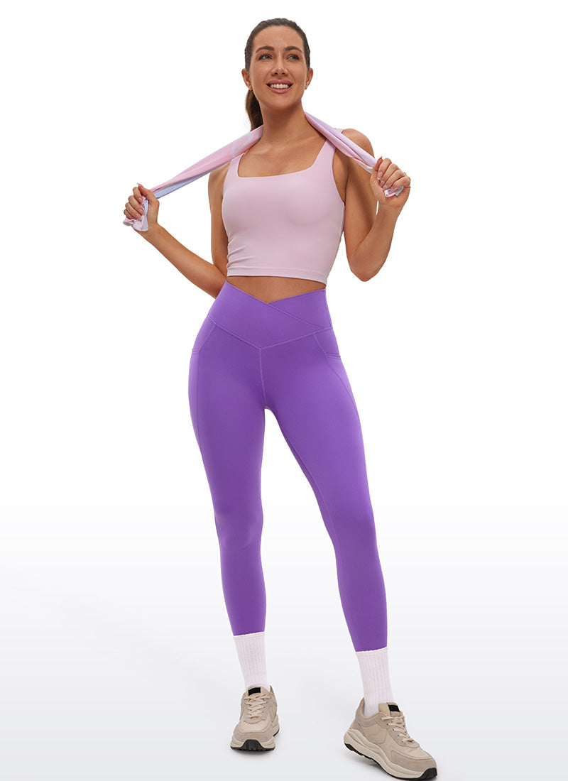 Butterluxe Yoga Pockets Leggings 25''- V Cross Waist