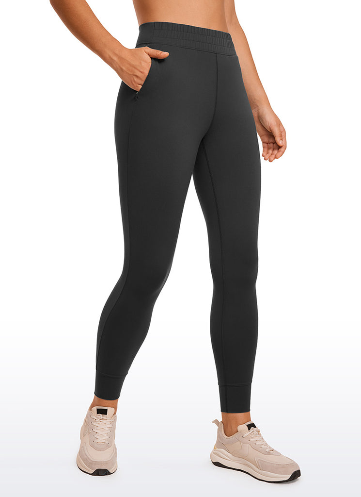 CRZ YOGA Womens Butterluxe High Waisted Joggers 27" with Pockets Taupe