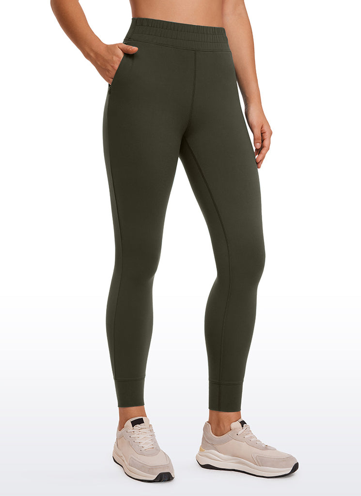 CRZ YOGA Womens Butterluxe High Waisted Joggers 27" with Pockets Magenta Purple