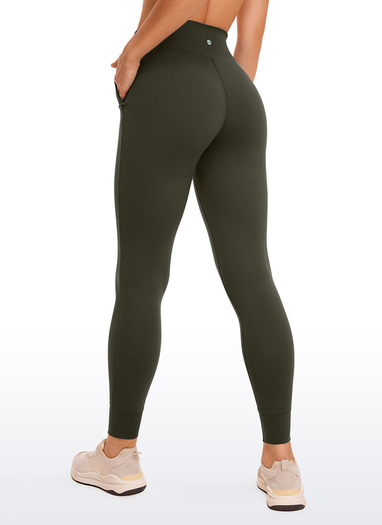 CRZ YOGA Womens Butterluxe High Waisted Joggers 27" with Pockets French Navy