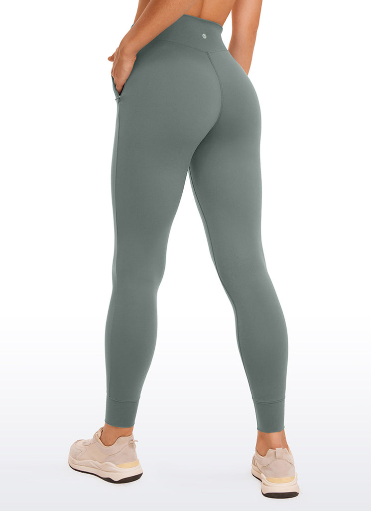 CRZ YOGA Womens Butterluxe High Waisted Joggers 27" with Pockets French Navy