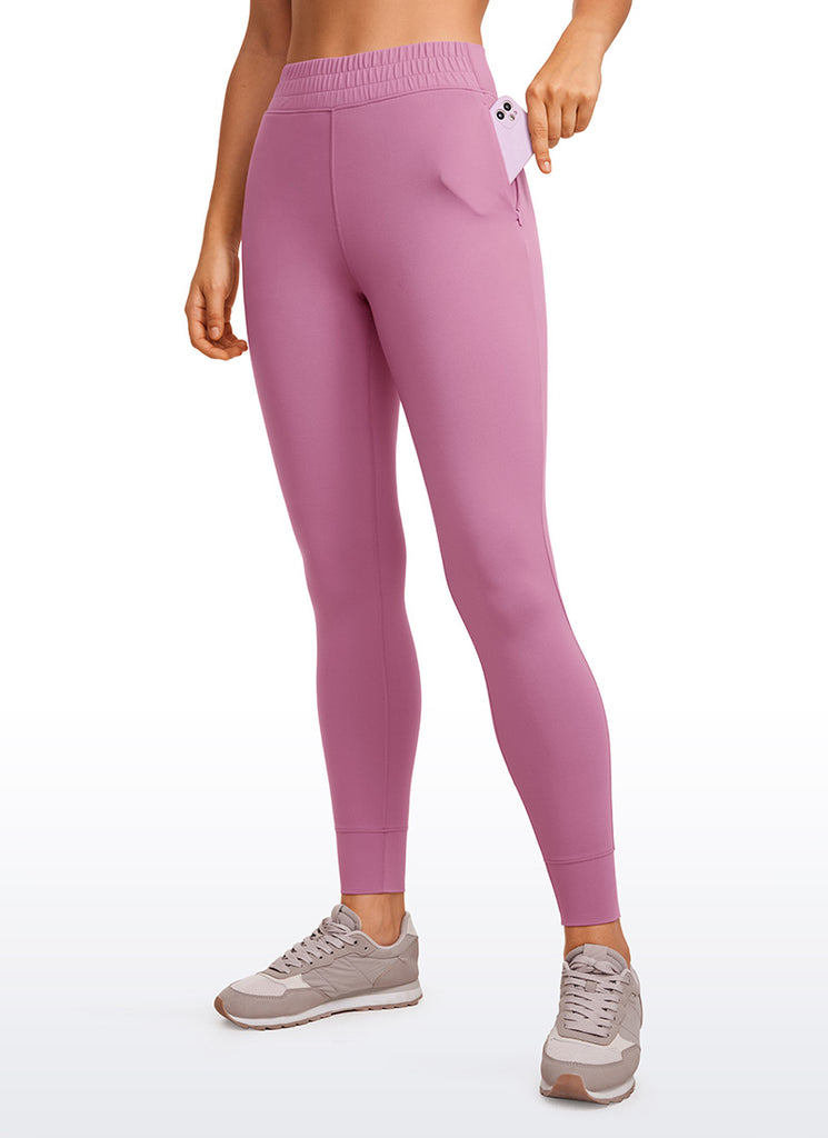 CRZ YOGA Womens Butterluxe High Waisted Joggers 27" with Pockets Deep Purple
