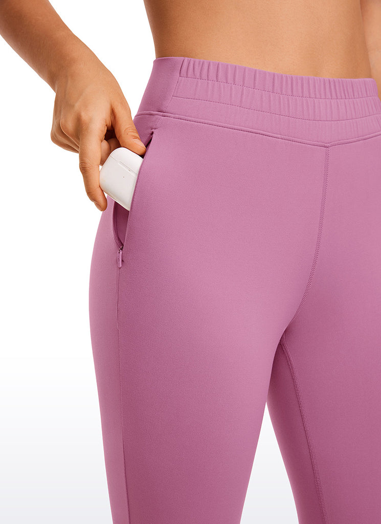 CRZ YOGA Womens Butterluxe High Waisted Joggers 27" with Pockets Olive Green