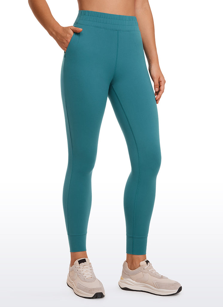 CRZ YOGA Womens Butterluxe High Waisted Joggers 27" with Pockets Olive Green