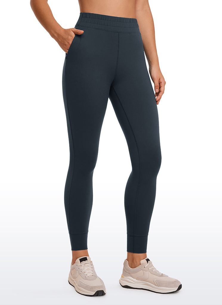 CRZ YOGA Womens Butterluxe High Waisted Joggers 27" with Pockets Black