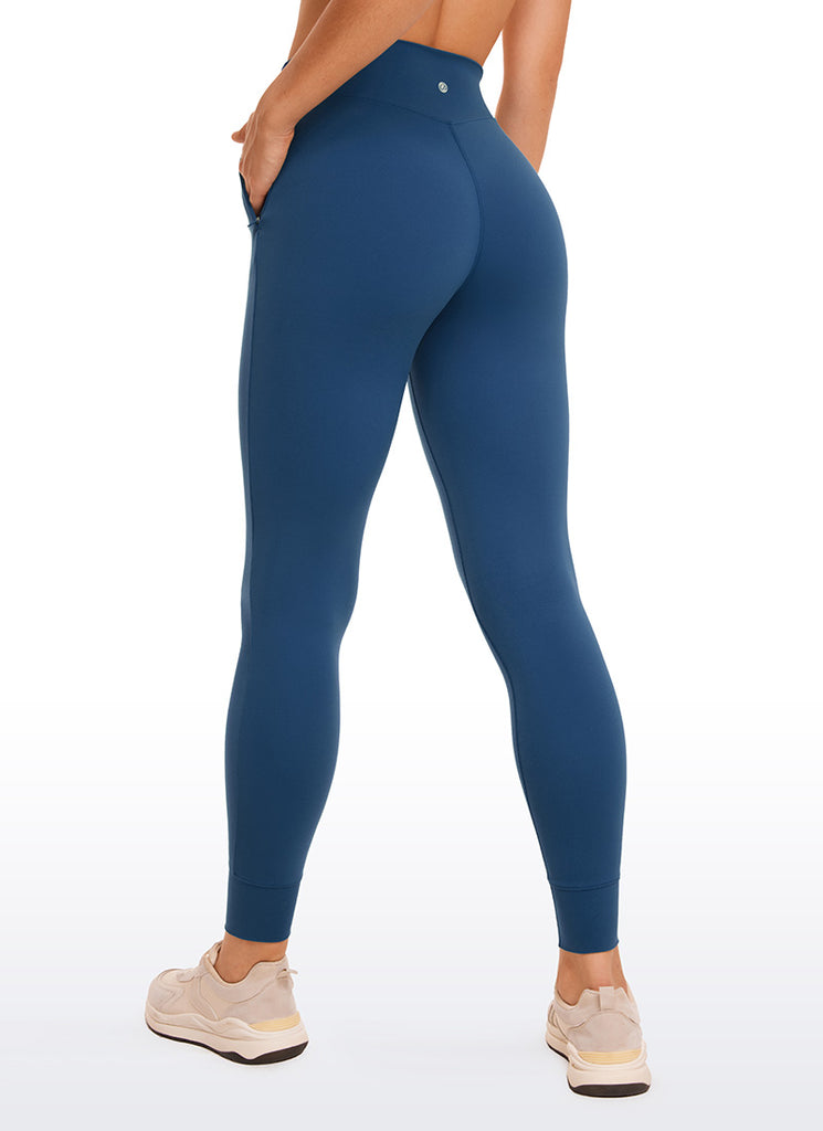 CRZ YOGA Womens Butterluxe High Waisted Joggers 27" with Pockets True Navy