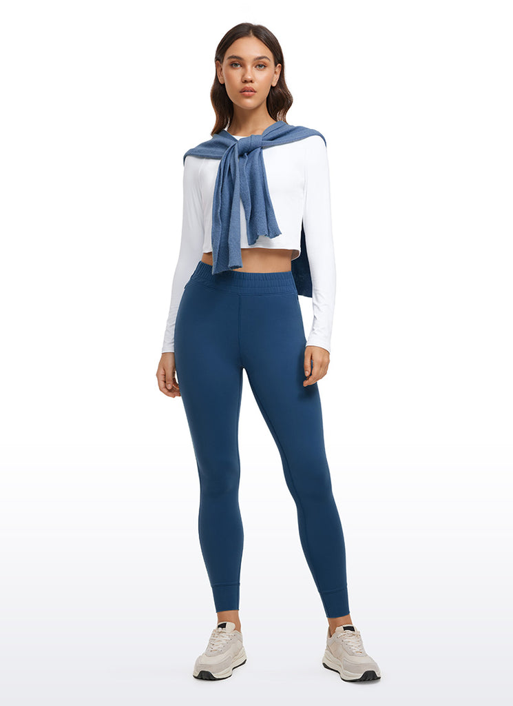 CRZ YOGA Womens Butterluxe High Waisted Joggers 27" with Pockets True Navy