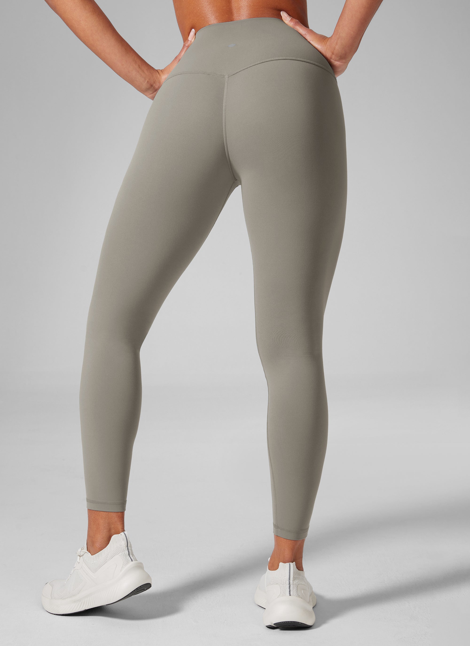 CRZ YOGA Women's Workout High Rise Butterlift Yoga Leggings 25'' Rocky Grey