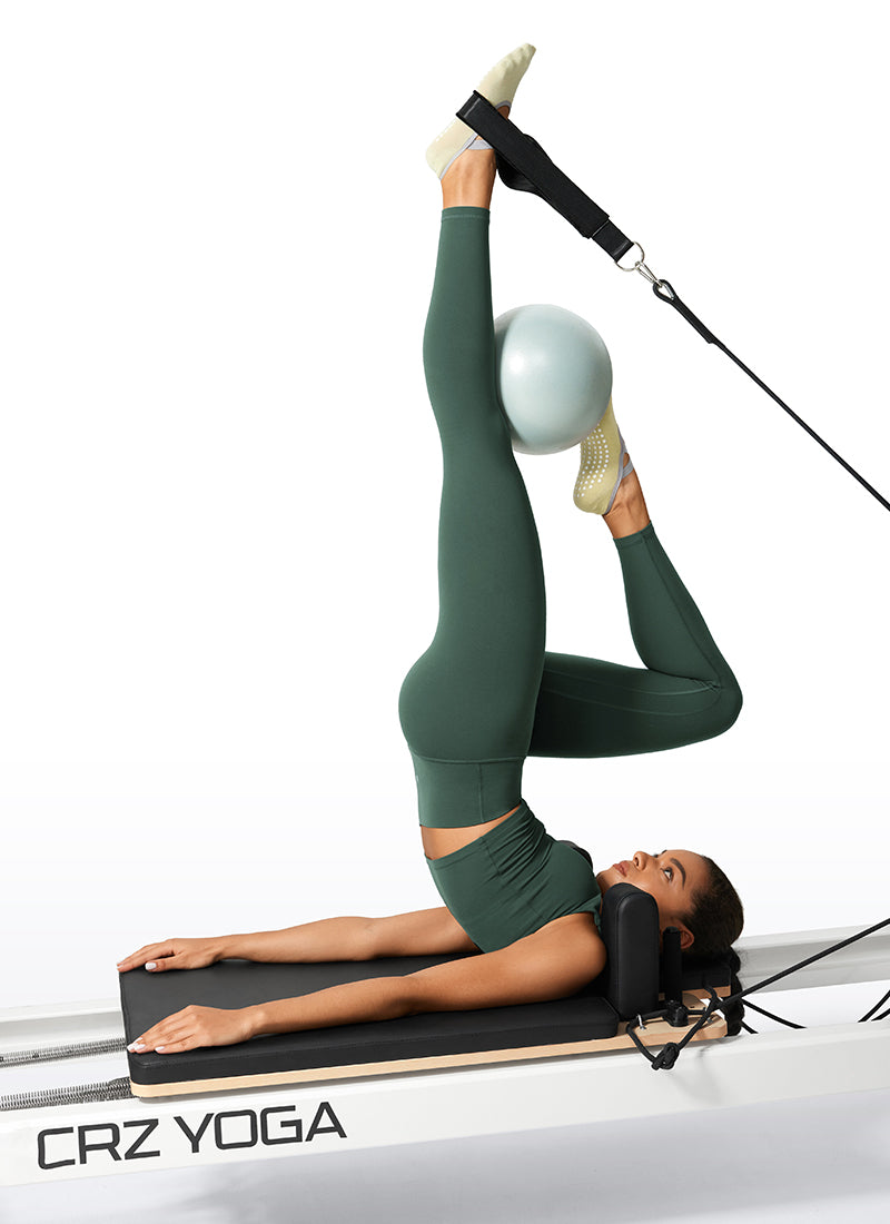 CRZ YOGA Women's Workout High Rise Butterlift Yoga Leggings 25'' Dark Forest Green