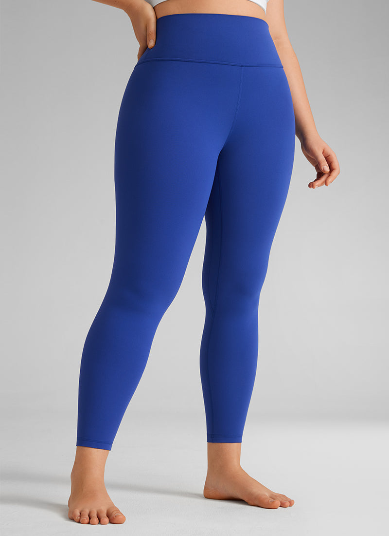 CRZ YOGA Women's Workout High Rise Butterlift Yoga Leggings 25'' Waves Blue
