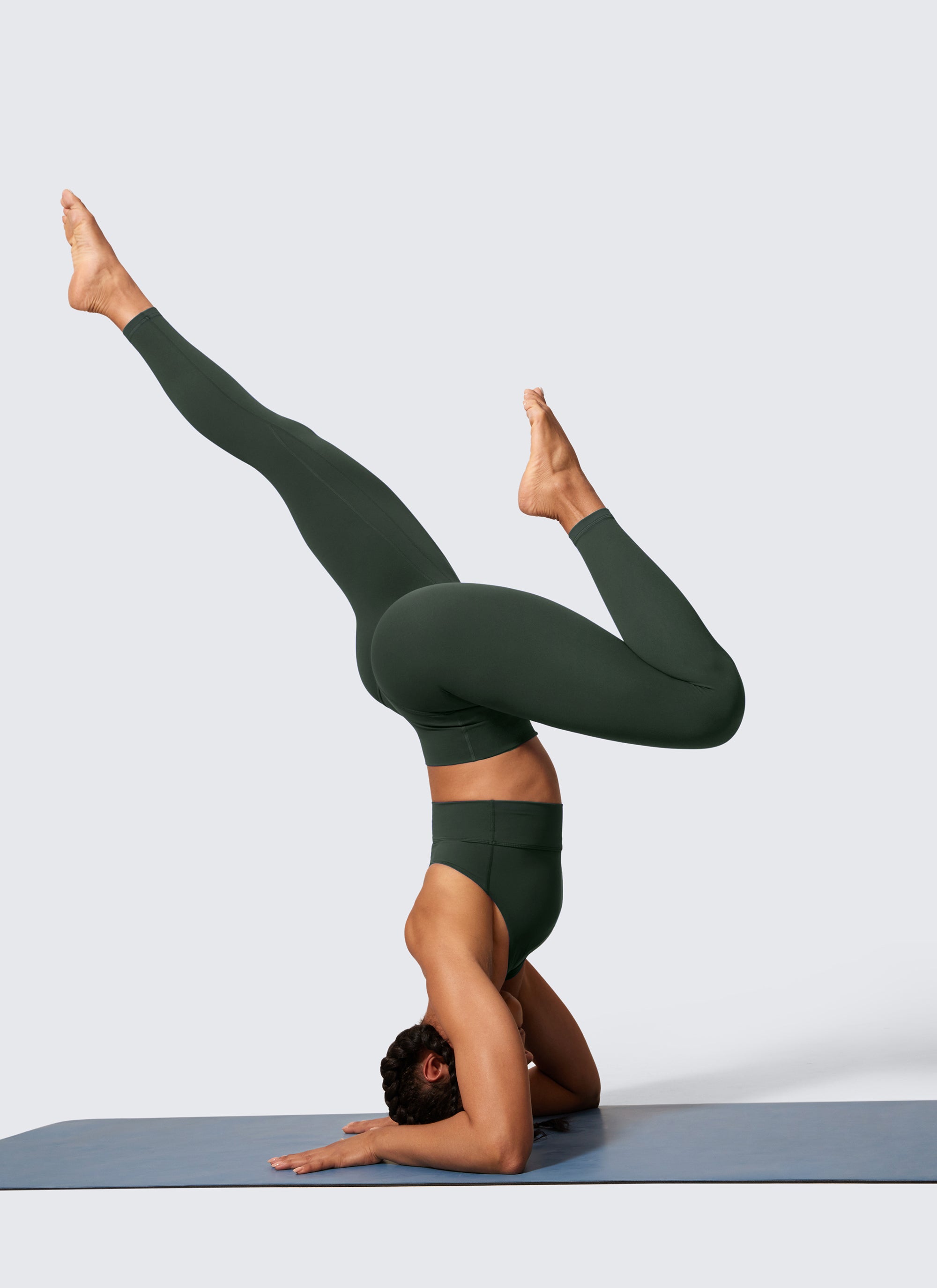 CRZ YOGA Women's Workout High Rise Butterlift Yoga Leggings 25'' Waves Blue