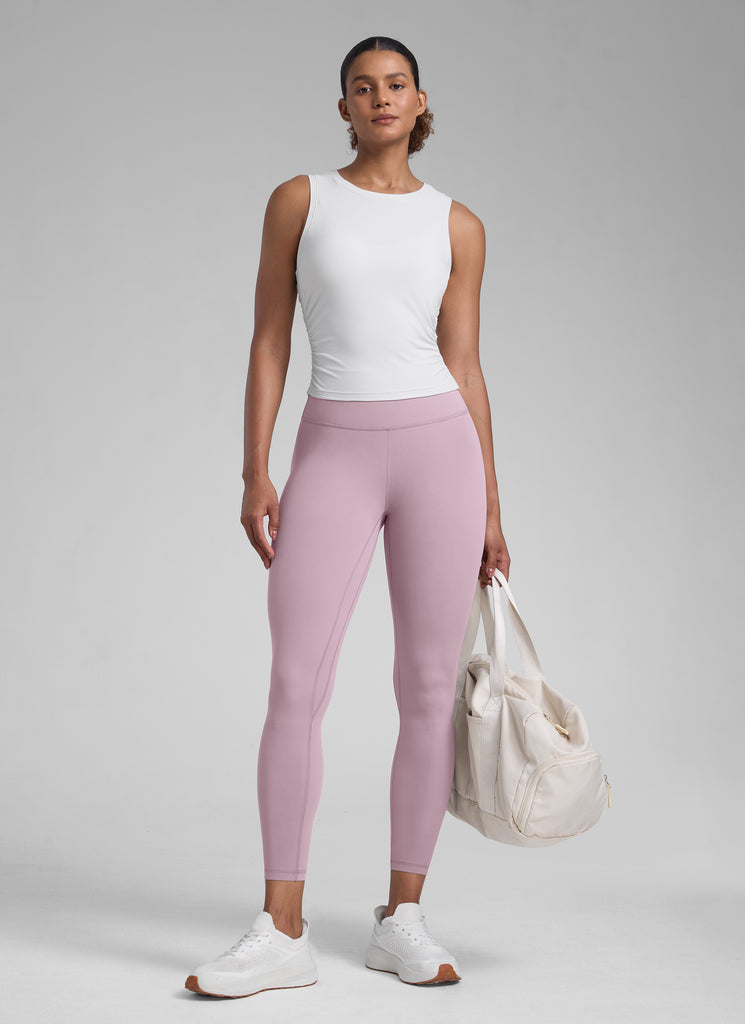 CRZ YOGA Women's Workout High Rise Butterlift Yoga Leggings 25'' Pink Lilac