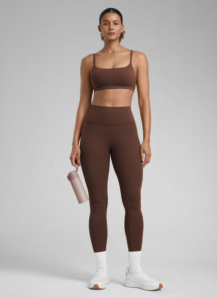 CRZ YOGA Women's Workout High Rise Butterlift Yoga Leggings 25'' Creamy Latte