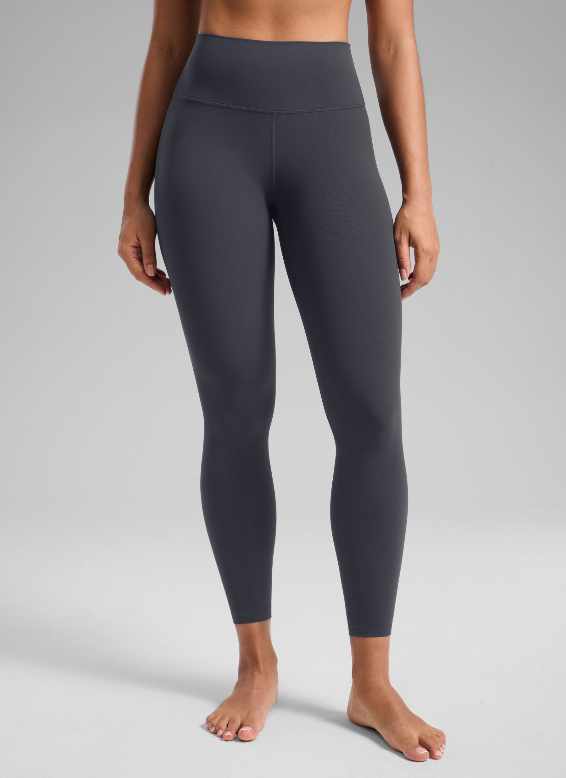 CRZ YOGA Women's Workout High Rise Butterlift Yoga Leggings 25'' Graphite Grey @model_info:S1