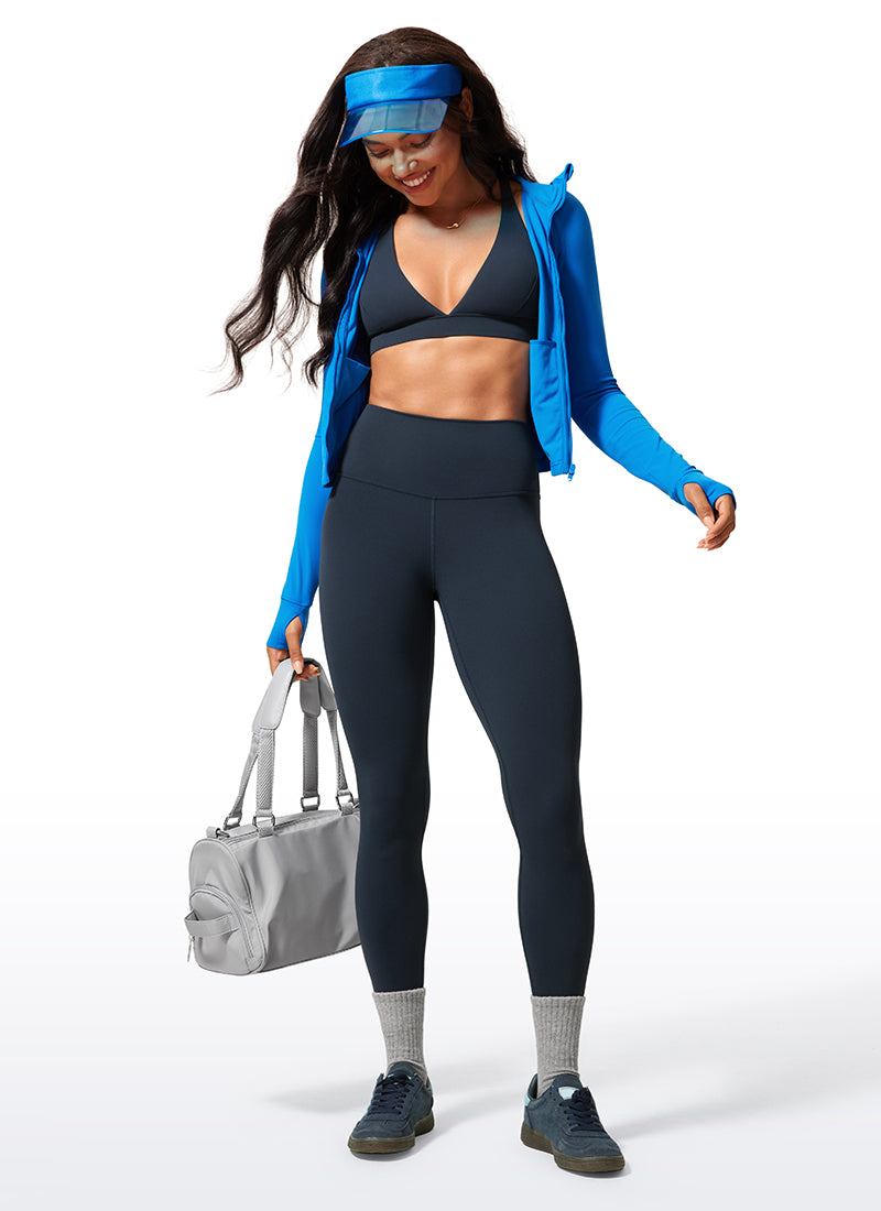 CRZ YOGA Women's Workout High Rise Butterlift Yoga Leggings 28'' True Navy