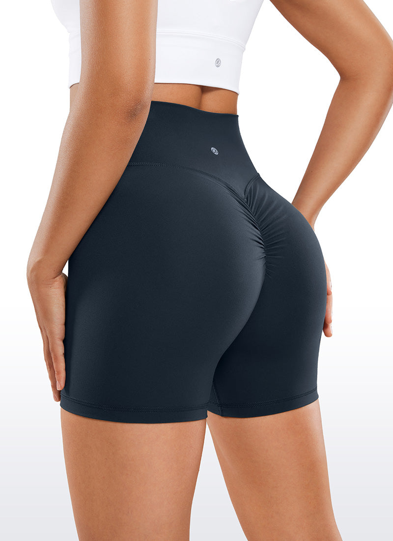 CRZ YOGA Womens Butterluxe Crossover No Front Seam Biker Shorts 5