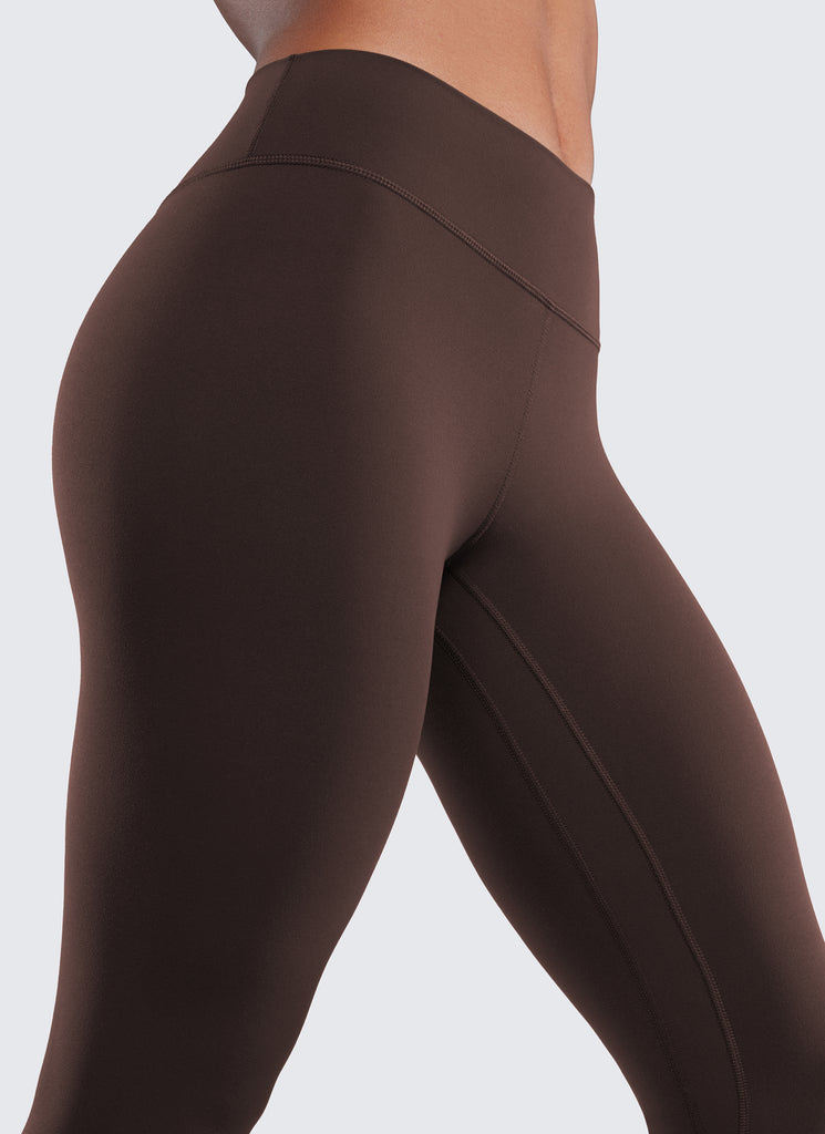 CRZ YOGA Women's Butterluxe Low Rise Workout Leggings 25" Hot Fudge Brown