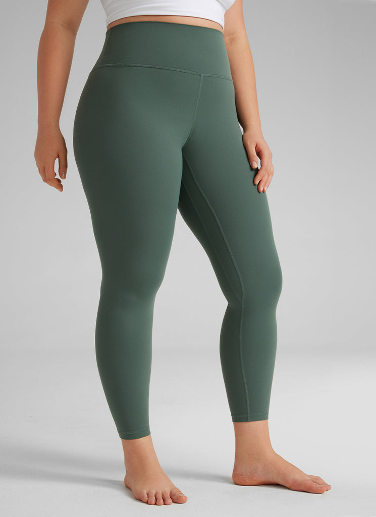 CRZ YOGA Women Butterluxe High Waisted Double seamed Yoga Leggings 25" Forest Dark Green
