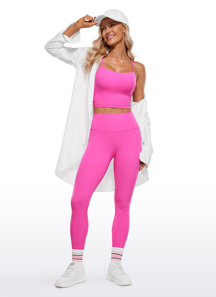 CRZ YOGA Women Butterluxe High Waisted Double seamed Yoga Leggings 25" Taupe