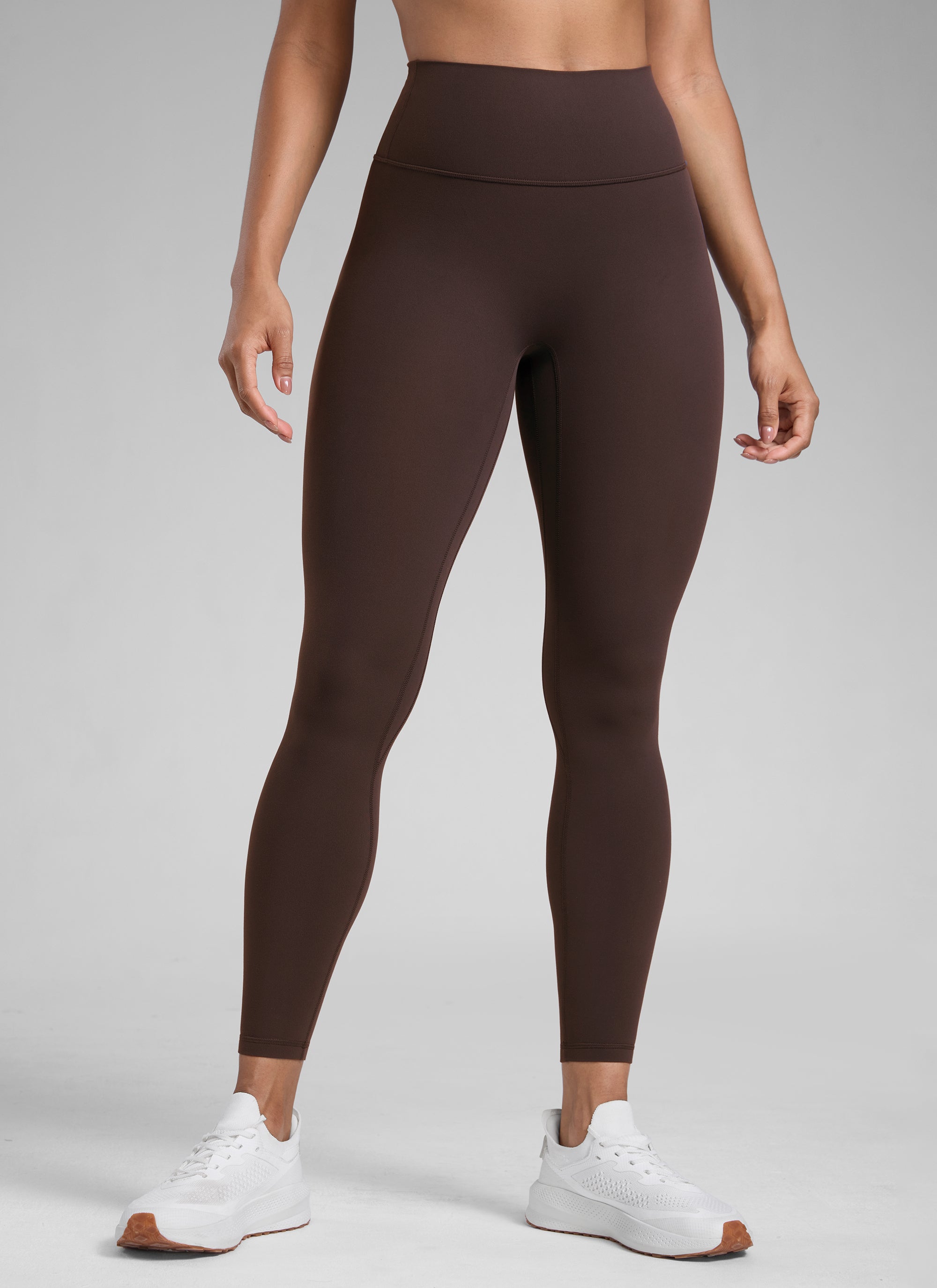 CRZ YOGA Women Butterlift High Rise Scrunch Butt Legging No Front Seam Hot Fudge Brown