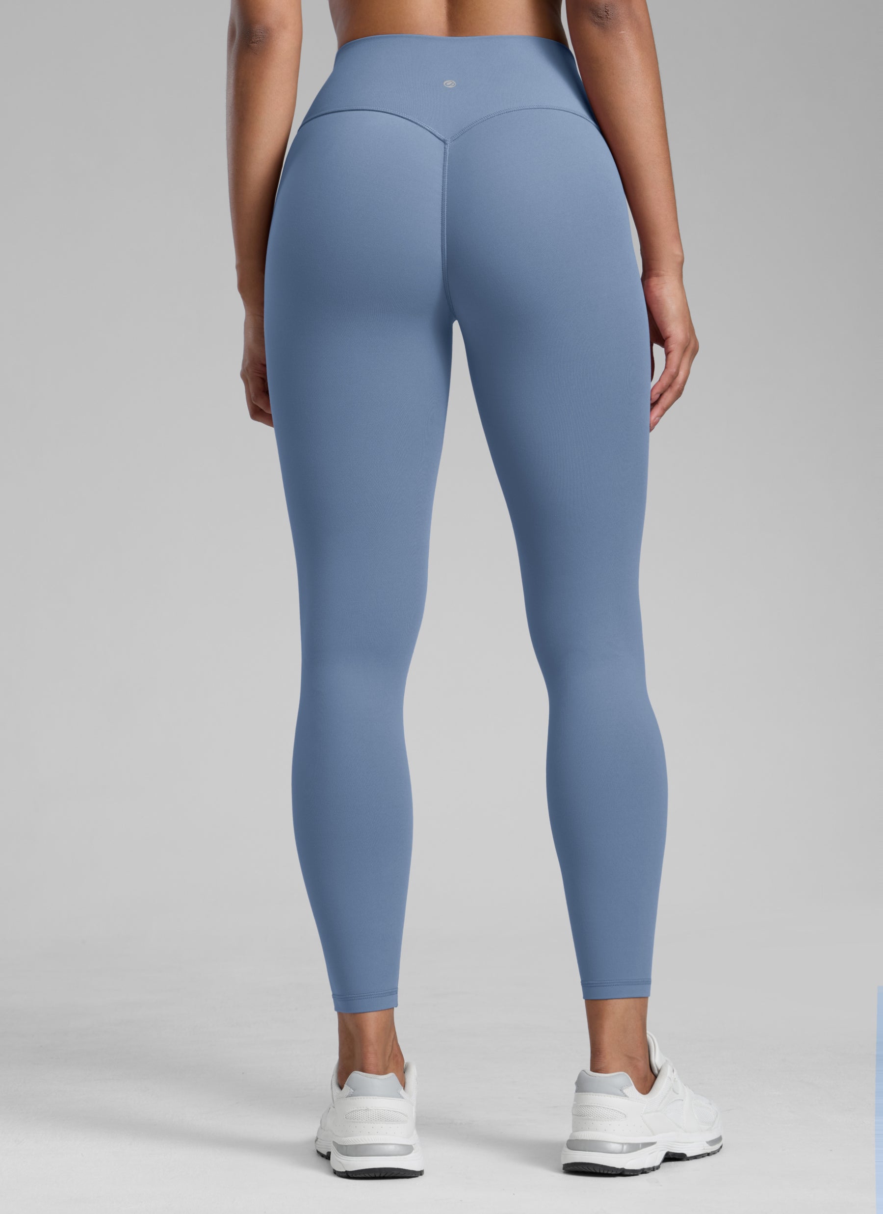 CRZ YOGA Women Butterlift High Rise Scrunch Butt Legging No Front Seam Washed Denim