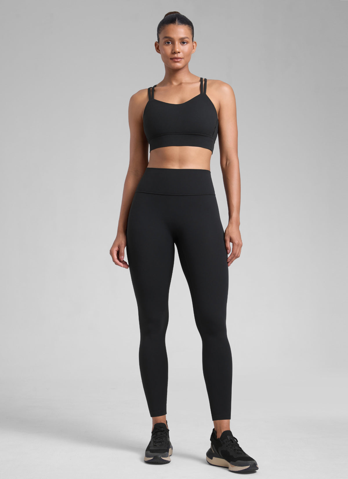CRZ YOGA נשים Secretsculpt™ טייץ אימון ללא תפר קדמי 71 ס"מ שחור