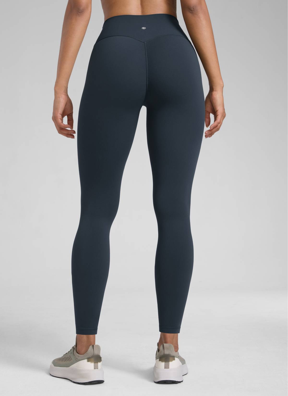 טייץ אימון Secretsculpt™ ללא תפר קדמי לנשים של CRZ YOGA, 71 ס"מ, כחול נייבי אמיתי