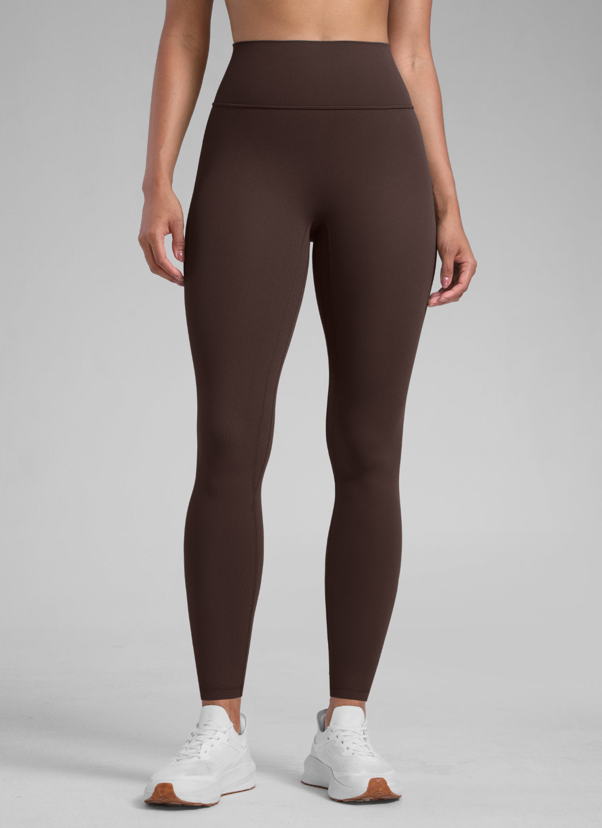 טייץ Secretsculpt™ לנשים של CRZ YOGA, לאימונים, ללא תפר קדמי, 71 ס"מ, חום פאדג' לוהט
