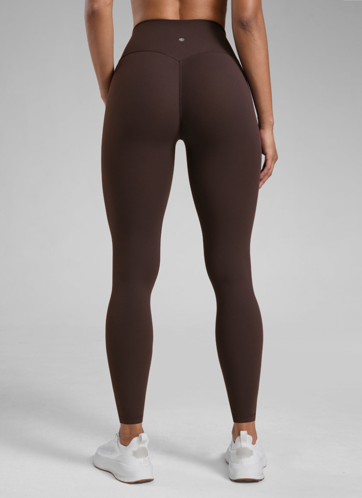 טייץ Secretsculpt™ לנשים של CRZ YOGA, לאימונים, ללא תפר קדמי, 71 ס"מ, חום פאדג' לוהט