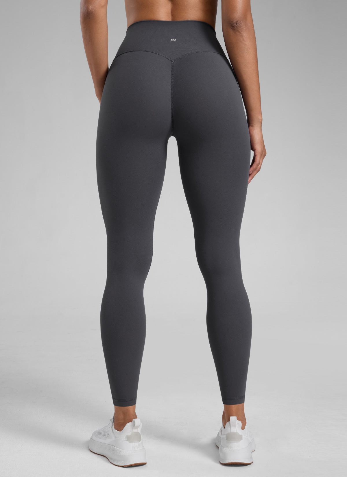 טייץ אימון Secretsculpt™ ללא תפר קדמי לנשים של CRZ YOGA, 71 ס"מ, אפור מסתורי