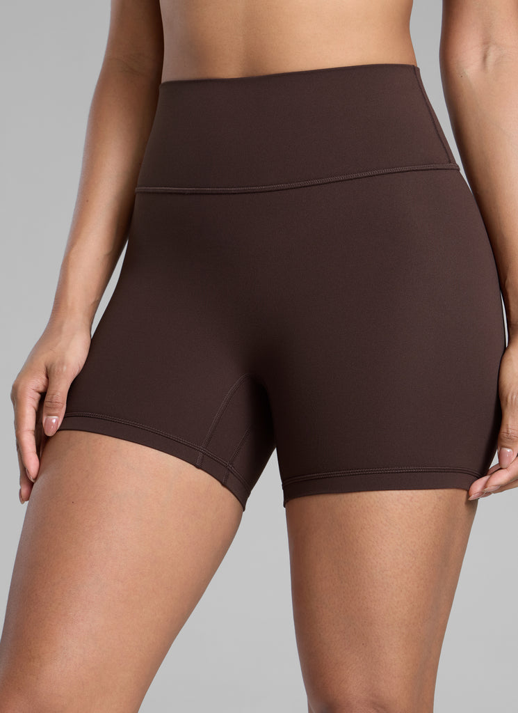 CRZ YOGA Womens Butterlift Scrunch Butt Atheletic Workout Biker Shorts Hot Fudge Brown