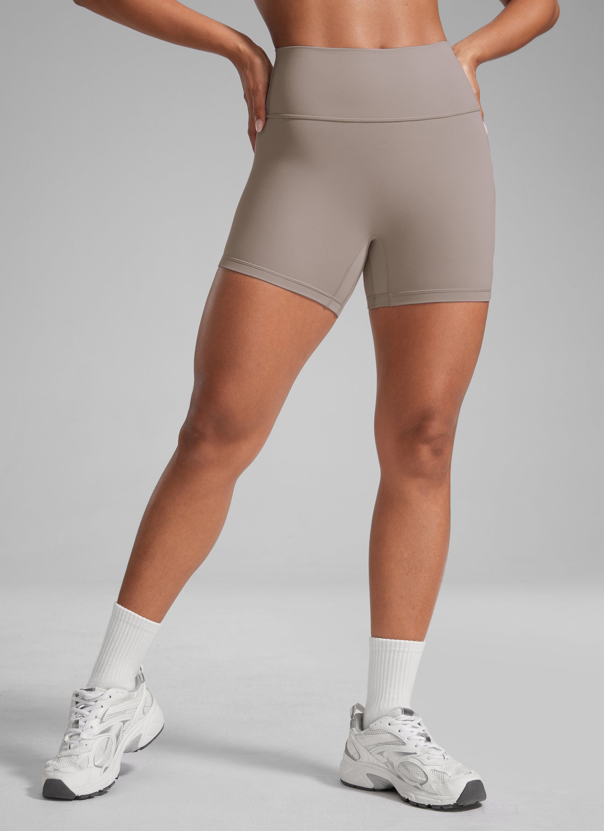 CRZ YOGA Womens Butterlift Scrunch Butt Atheletic Workout Biker Shorts Crater Green