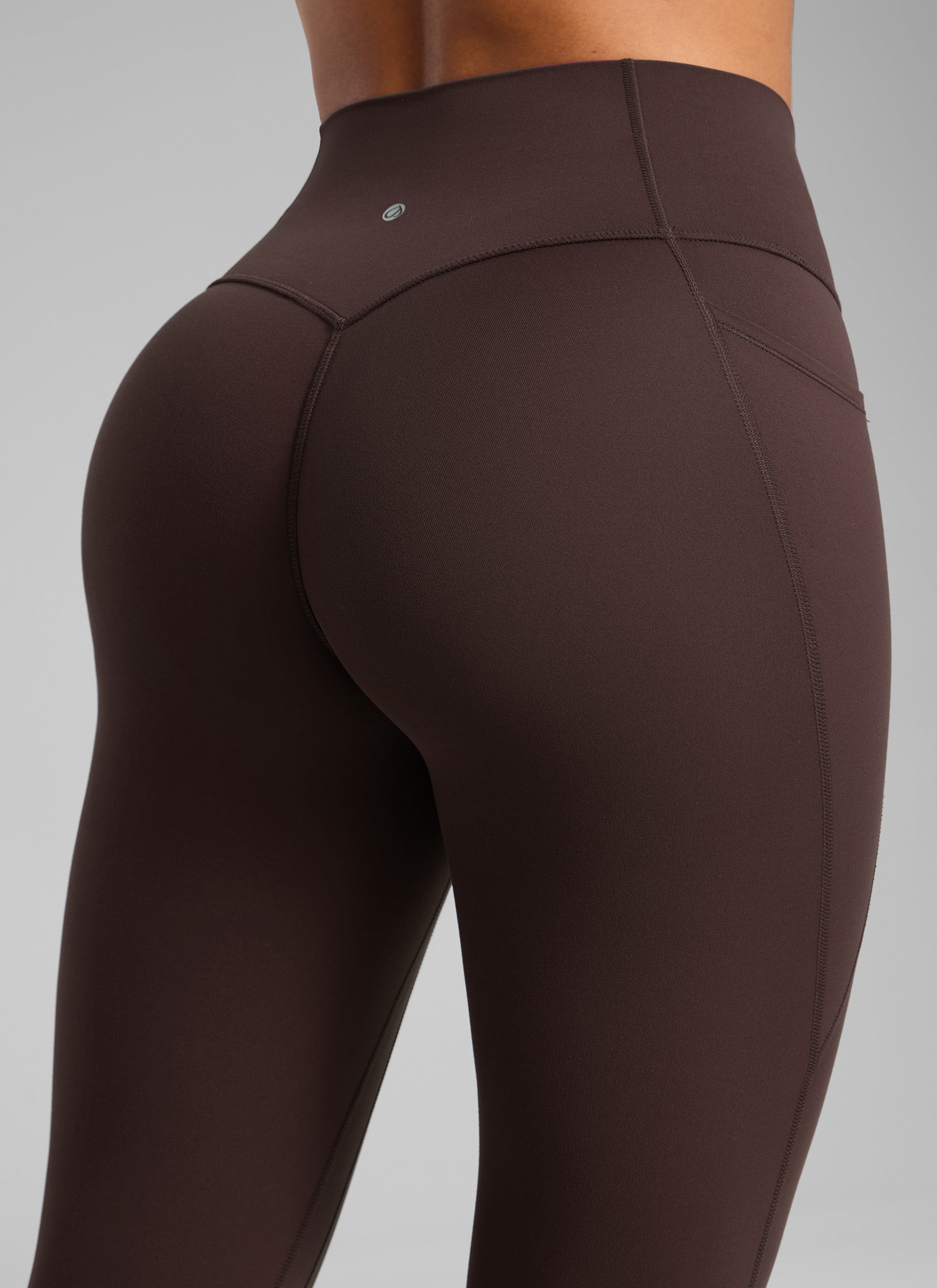 CRZ YOGA Women's Butterlift High Rise No Front Seam Pocket Legging Hot Fudge Brown