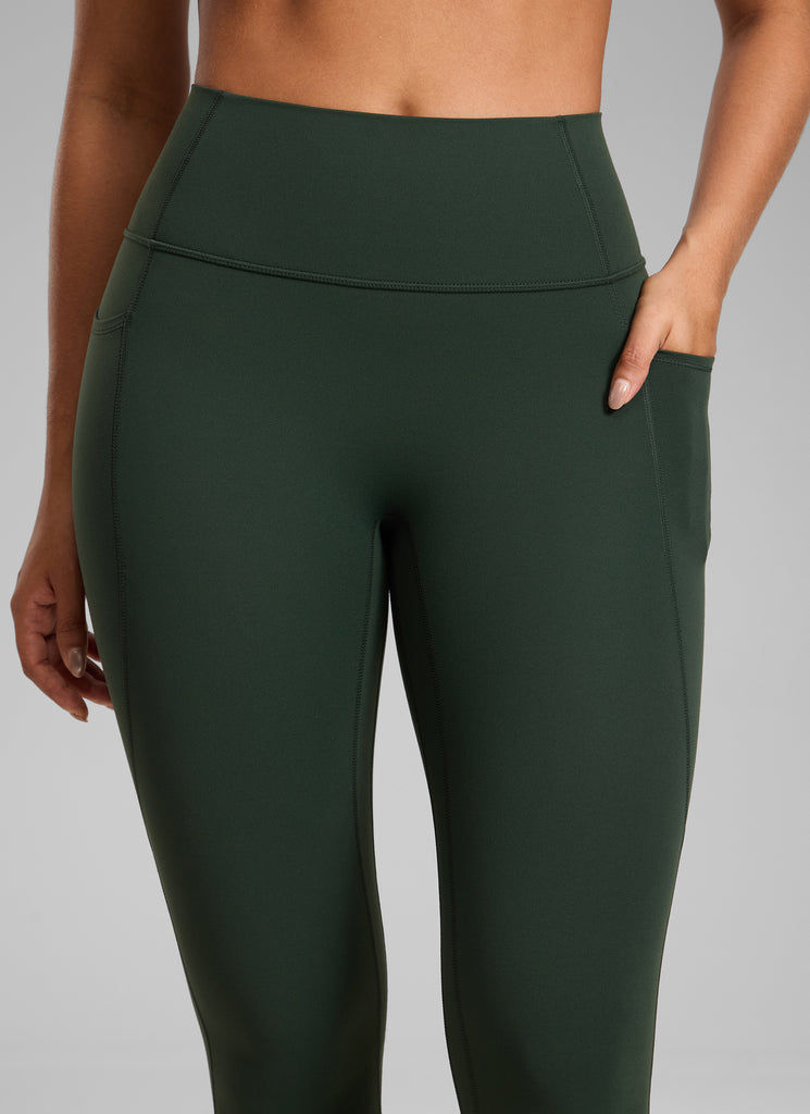 CRZ YOGA Women's Butterlift High Rise No Front Seam Pocket Legging Legend Green