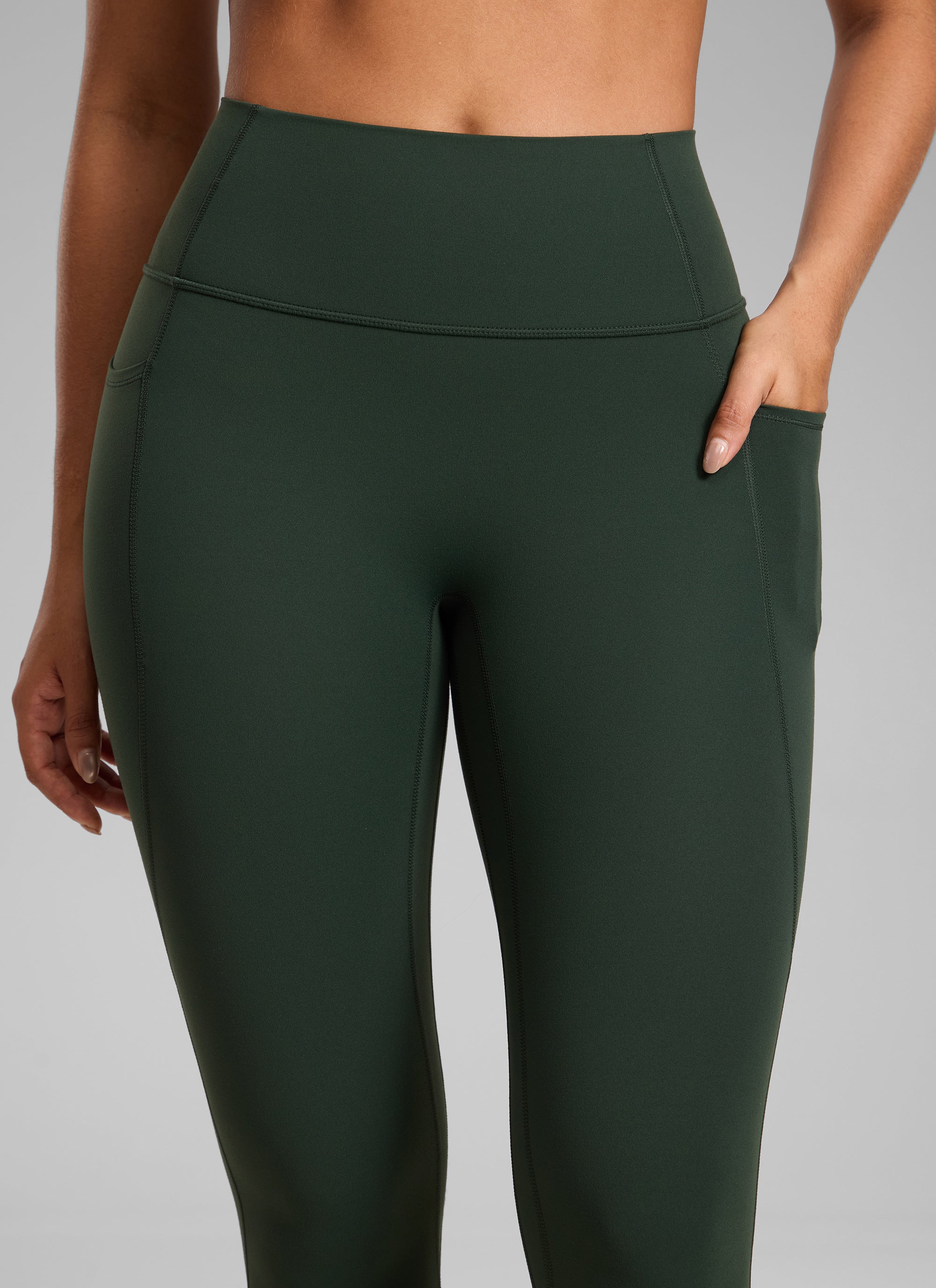 CRZ YOGA Women's Butterlift High Rise No Front Seam Pocket Legging