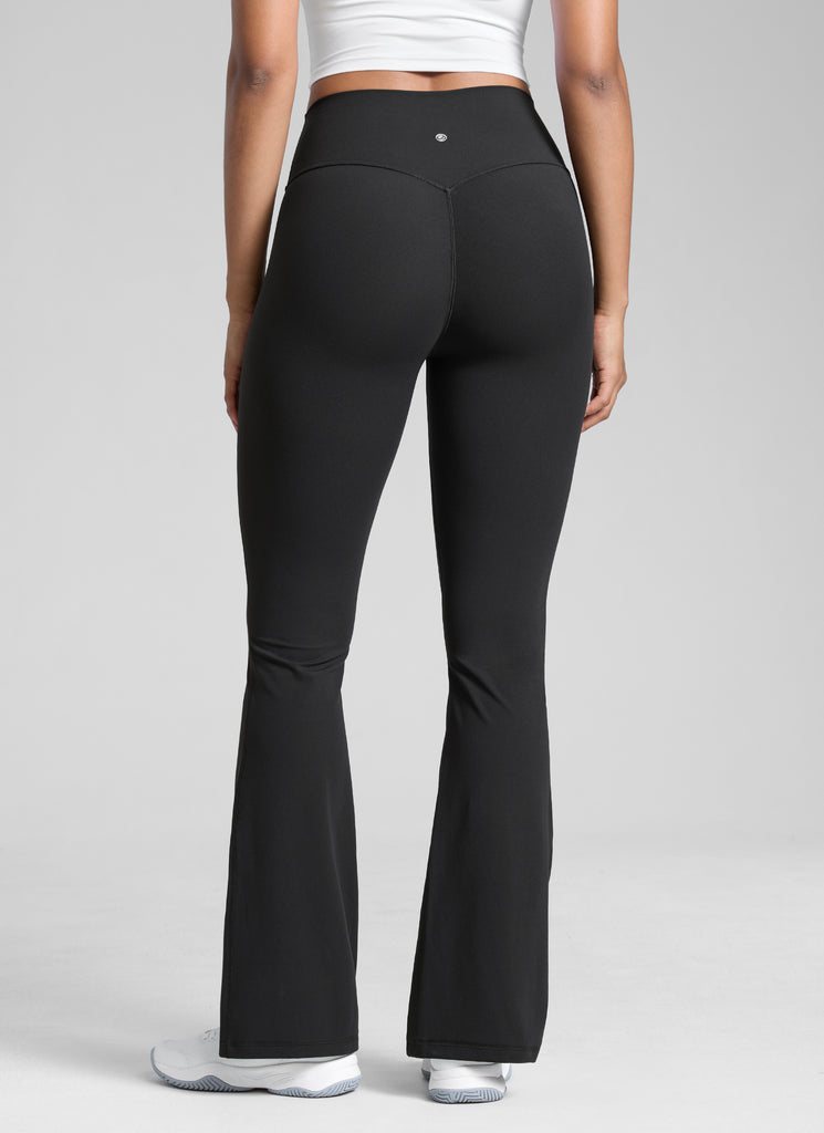 CRZ YOGA Women's Butterlift Hidden Scrunch Butt Flare Leggings 31" Black