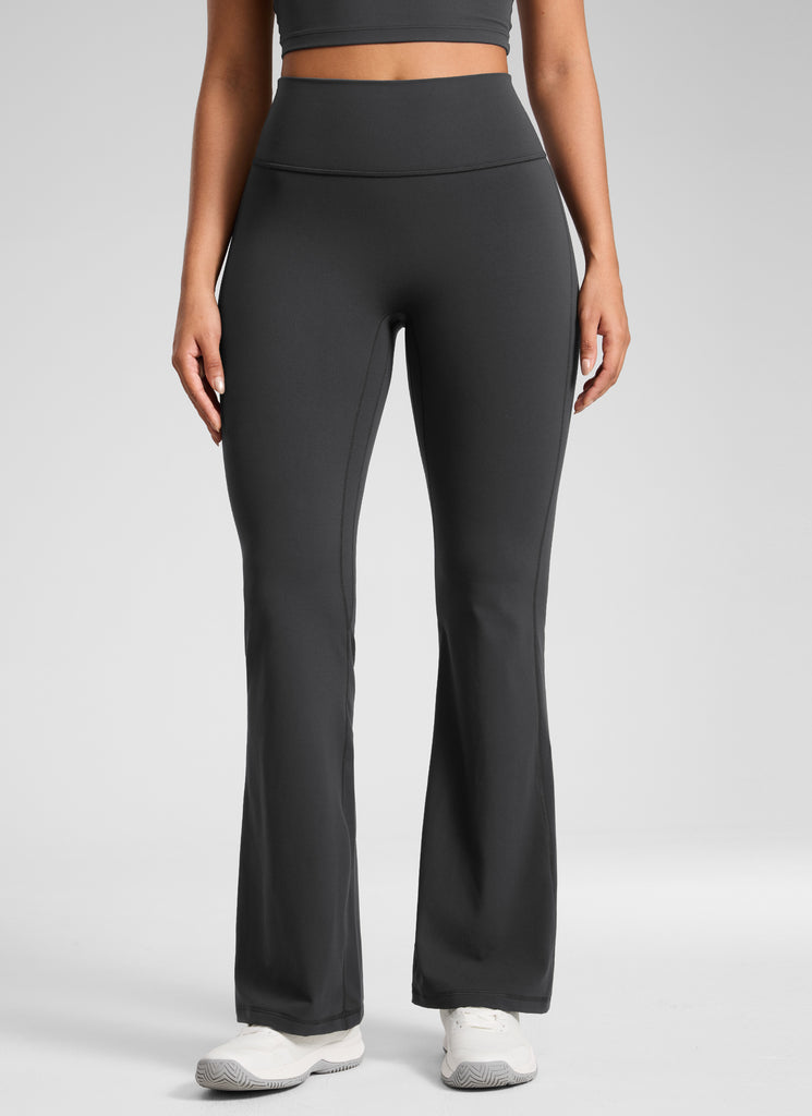 CRZ YOGA Women's Butterlift Hidden Scrunch Butt Flare Leggings 31" Black