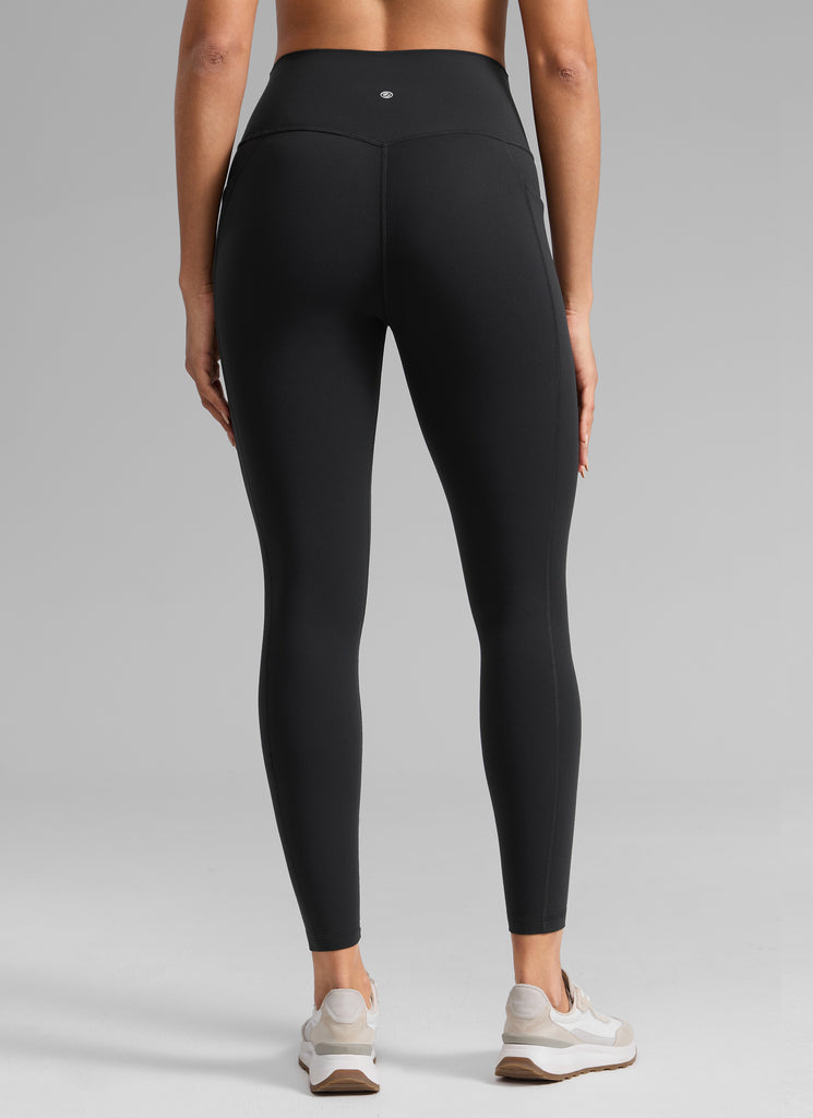 CRZ YOGA Women's Butterlift Workout High Rise Pocket Leggings 25'' Black