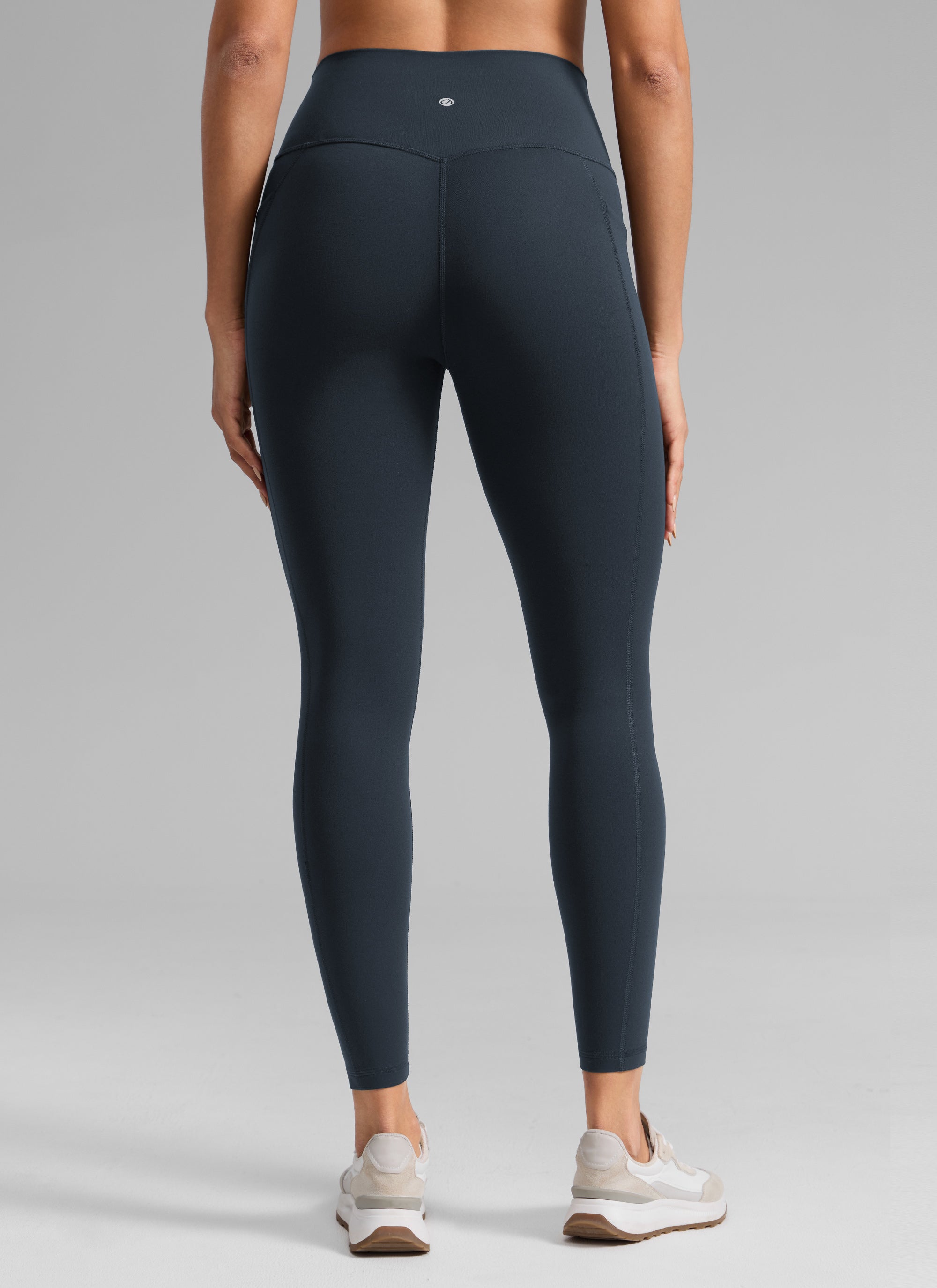 CRZ YOGA Women's Butterlift Workout High Rise Pocket Leggings 25'' True Navy @model_info:Dany