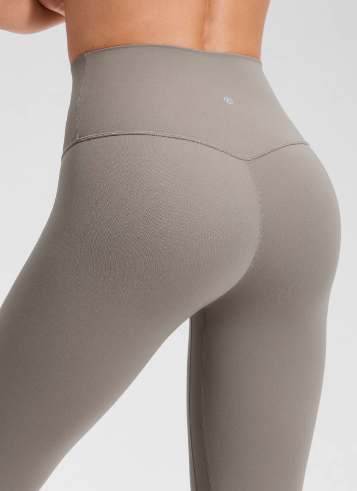 CRZ YOGA טייץ יוגה Butterluxe לנשים עם מותן גבוה וללא תפר קדמי, 64 ס"מ, אפור אפר חם