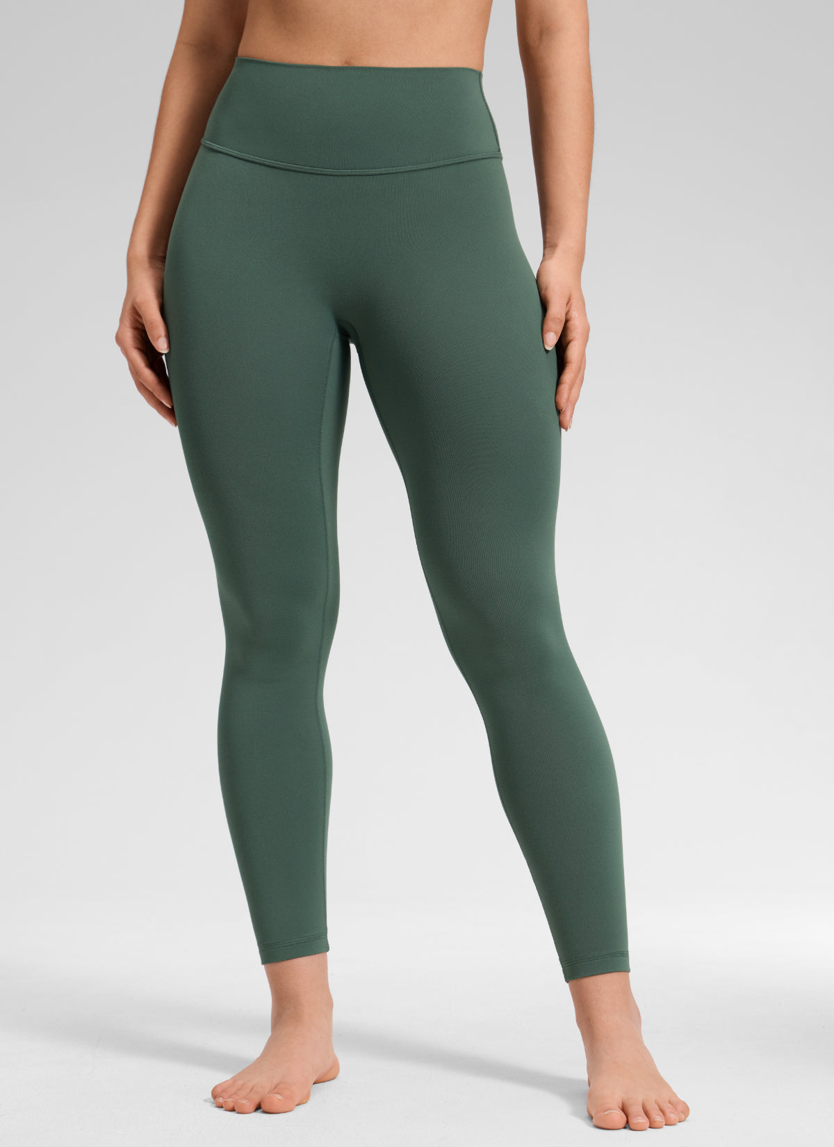 CRZ YOGA Softretch Secretsculpt™ Minor High Rise Front Seam Legging Dark Forest Green