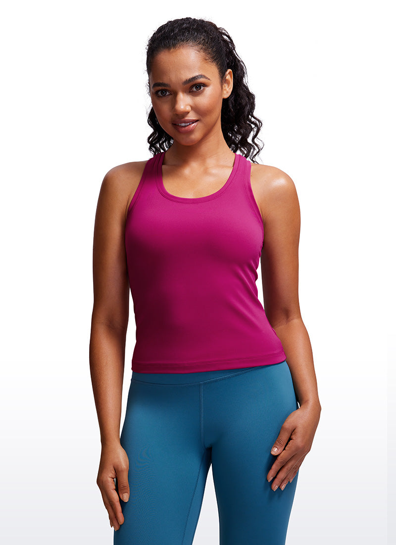 Butterluxe Waist-Length Crewneck Tank Racerback