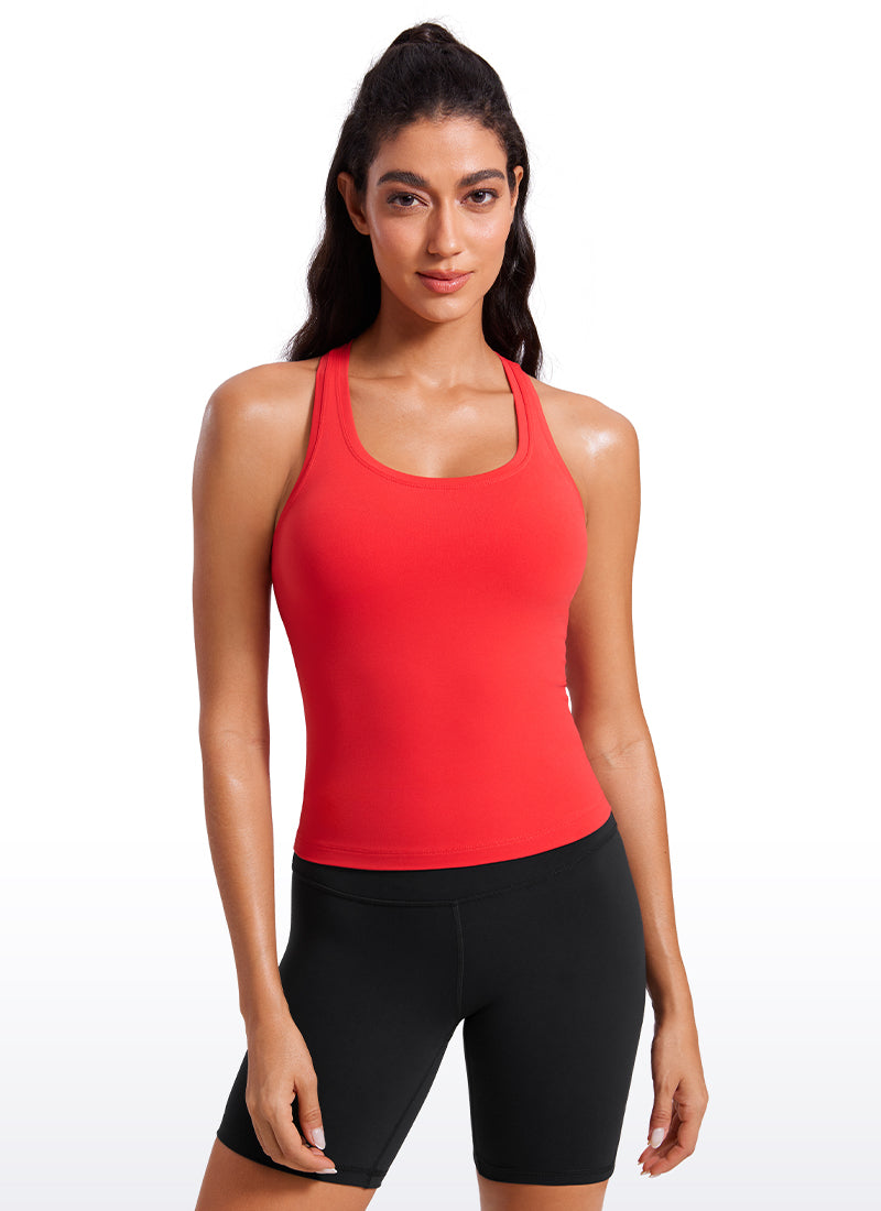 Butterluxe Waist-Length Crewneck Tank Racerback