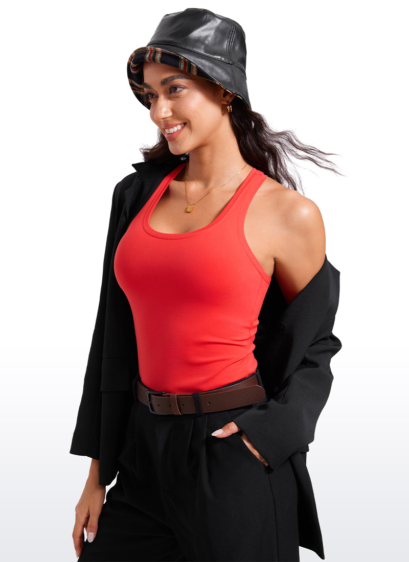 Butterluxe Waist-Length Crewneck Tank Racerback