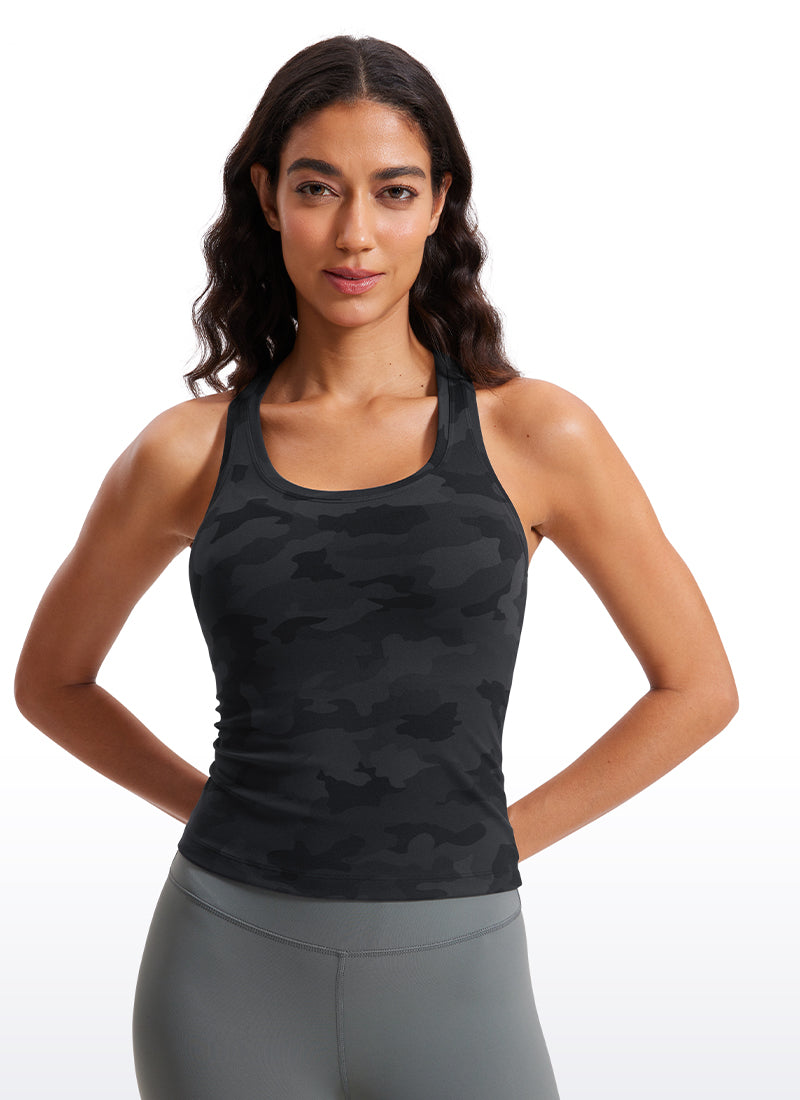 Butterluxe Waist-Length Crewneck Tank Racerback