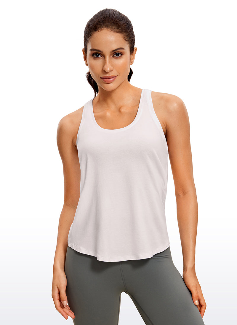 Pima Cotton Hip-Length Tank Racerback