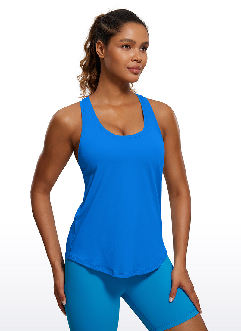 Pima Cotton Hip-Length Tank Racerback